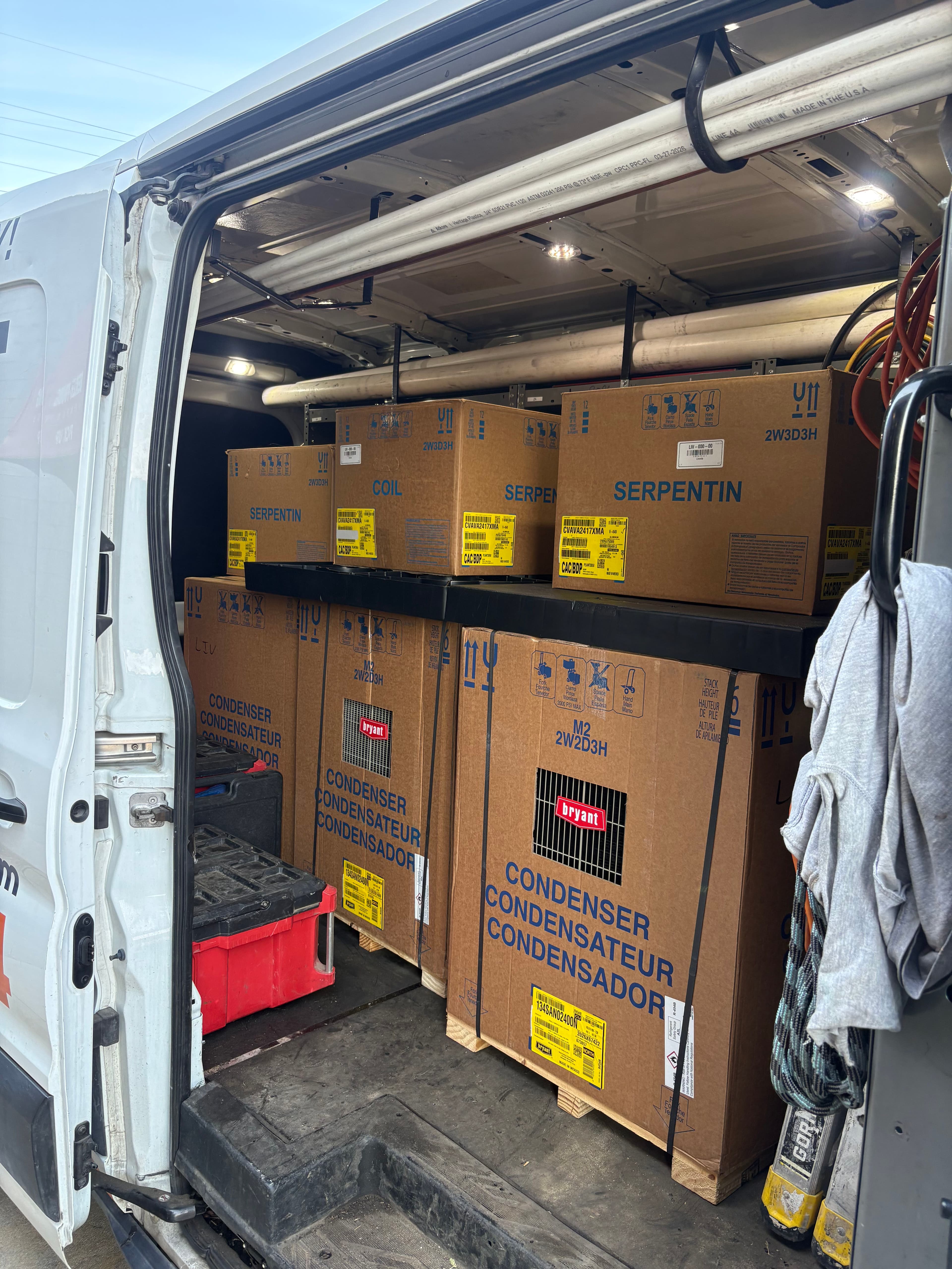 Project Bryant 16 SEER AC Units Loaded Up for Ann Arbor Installs image